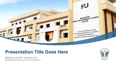 Bhartiya Skill Development University Course/Courseware Creation PPT Template