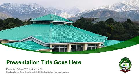 Chaudhary Sarwan Kumar Himachal Pradesh Krishi Vishvavidyalaya Course/Courseware Creation PPT Template