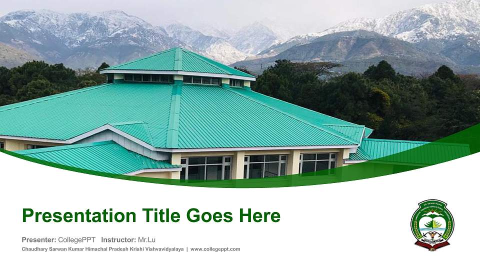 Chaudhary Sarwan Kumar Himachal Pradesh Krishi Vishvavidyalaya Course/Courseware Creation PPT Template16:9 ratio PPT effect preview image