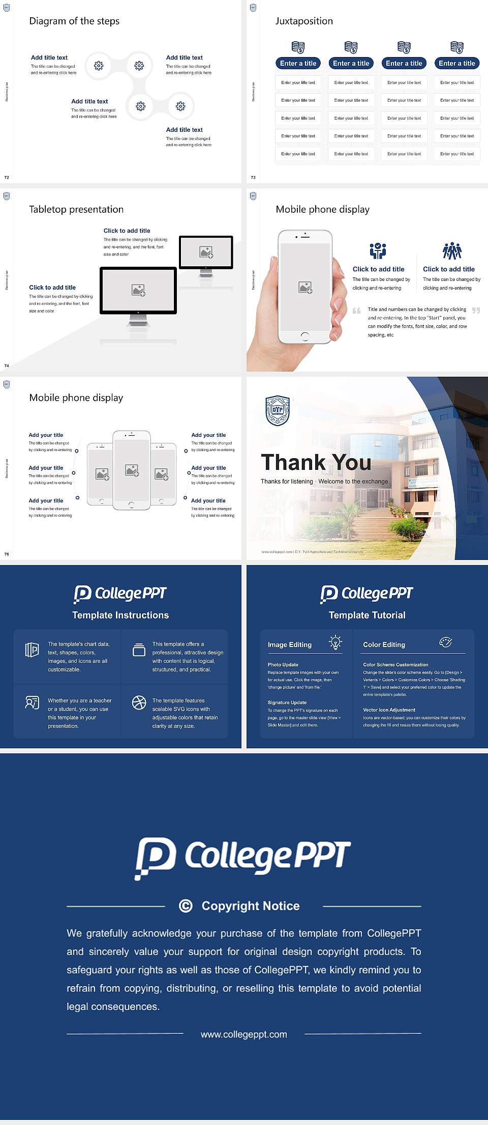 D.Y. Patil Agriculture and Technical University Competition/Entrepreneurship Contest PPT Template4:3 ratio PPT effect preview image9