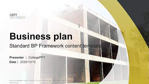Centre for Environmental Planning and Technology University Competition/Entrepreneurship Contest PPT Template