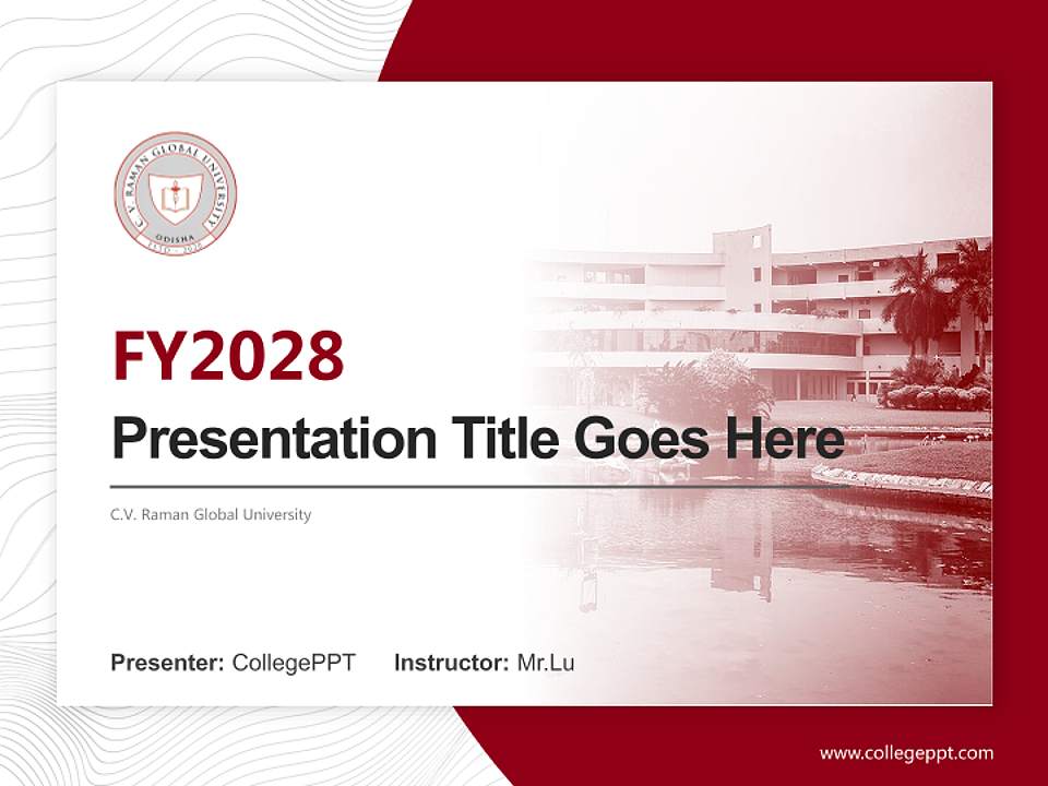 C.V. Raman Global University Academic Presentation/Research Findings Report PPT Template4:3 ratio PPT effect preview image5
