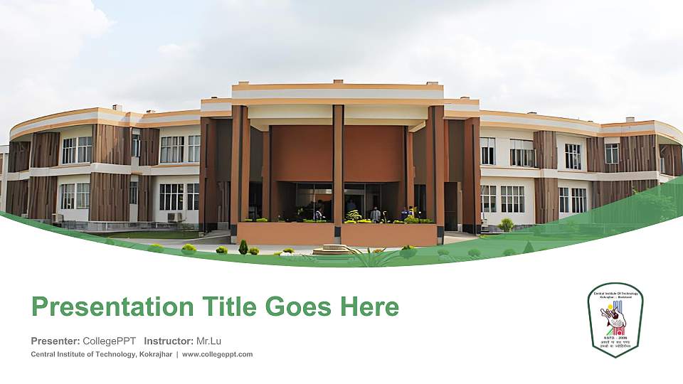 Central Institute of Technology, Kokrajhar Course/Courseware Creation PPT Template16:9 ratio PPT effect preview image