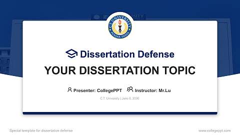 C.T. University Graduation Thesis Defense PPT Template
