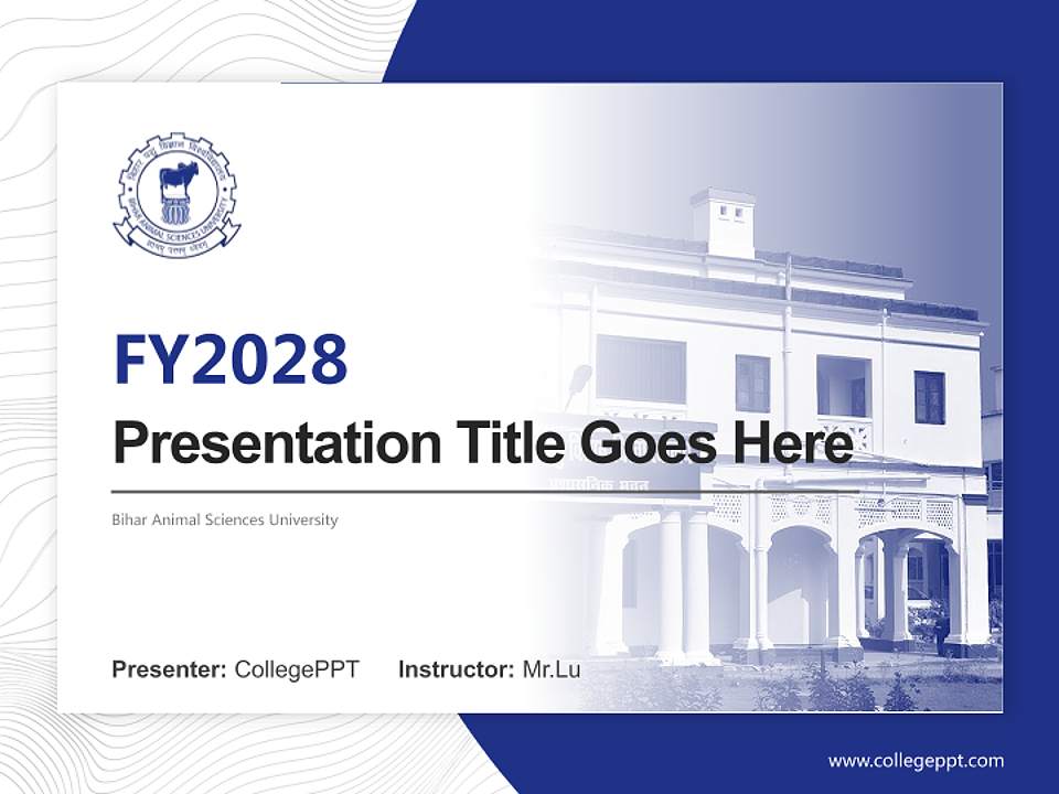 Bihar Animal Sciences University Academic Presentation/Research Findings Report PPT Template4:3 ratio PPT effect preview image5