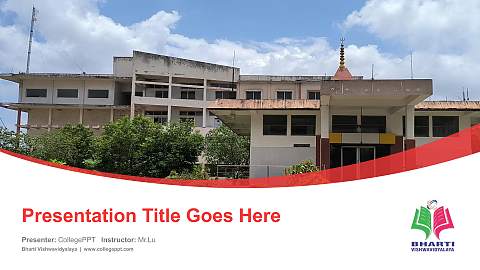 Bharti Vishwavidyalaya Course/Courseware Creation PPT Template