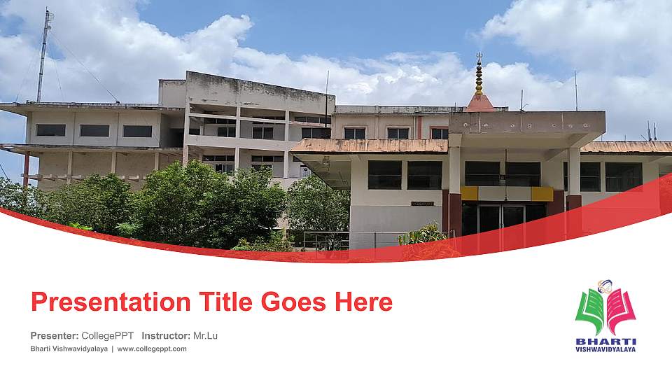 Bharti Vishwavidyalaya Course/Courseware Creation PPT Template16:9 ratio PPT effect preview image