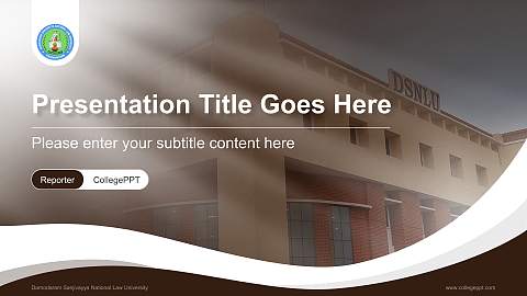 Damodaram Sanjivayya National Law University Lecture Sharing and Networking Event PPT Template