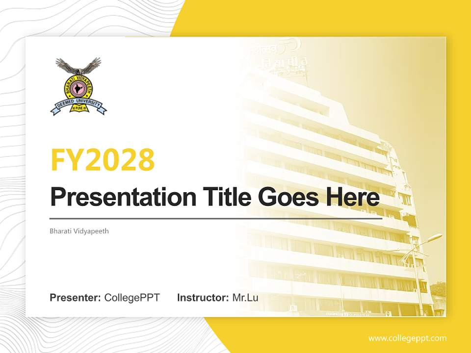 Bharati Vidyapeeth Academic Presentation/Research Findings Report PPT Template4:3 ratio PPT effect preview image5
