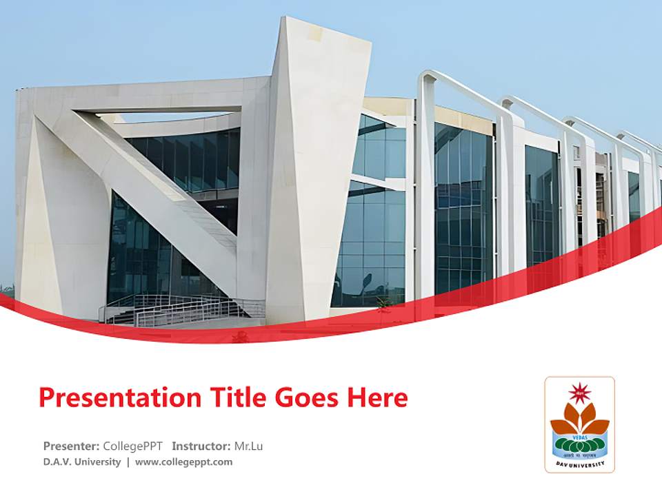 D.A.V. University Course/Courseware Creation PPT Template4:3 ratio PPT effect preview image5
