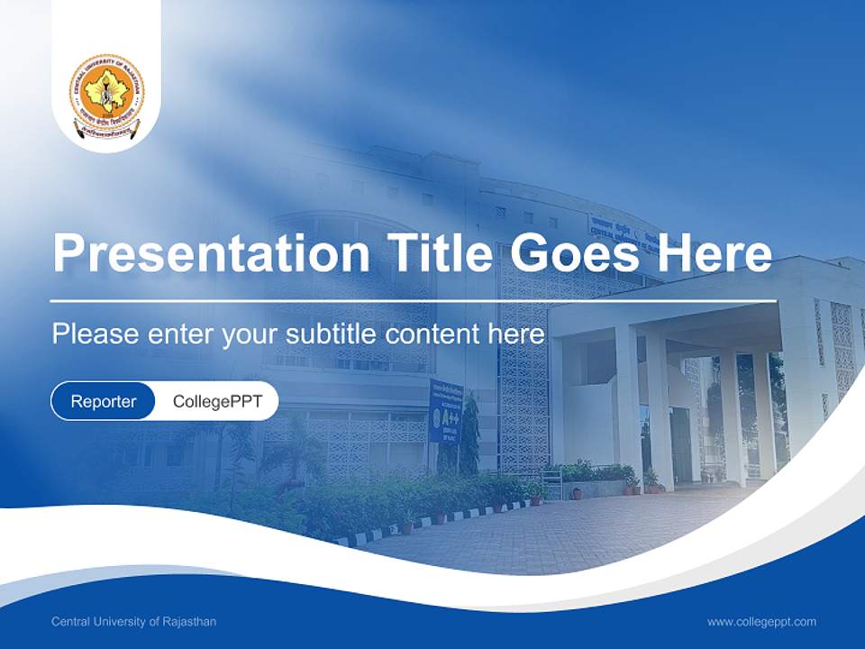 Central University of Rajasthan Lecture Sharing and Networking Event PPT Template4:3 ratio PPT effect preview image4