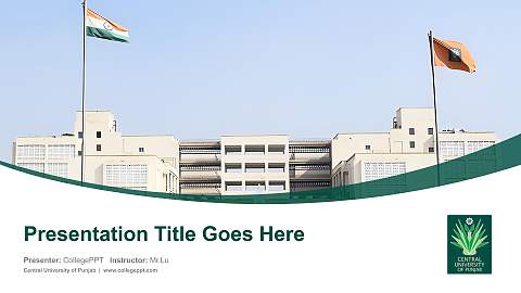 Central University of Punjab Course/Courseware Creation PPT Template