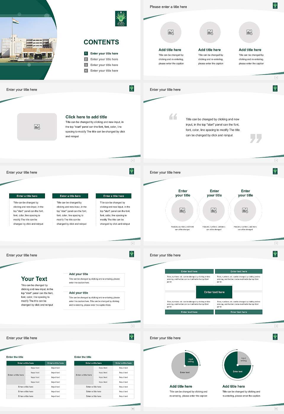 Central University of Punjab Course/Courseware Creation PPT Template16:9 ratio PPT effect preview image2