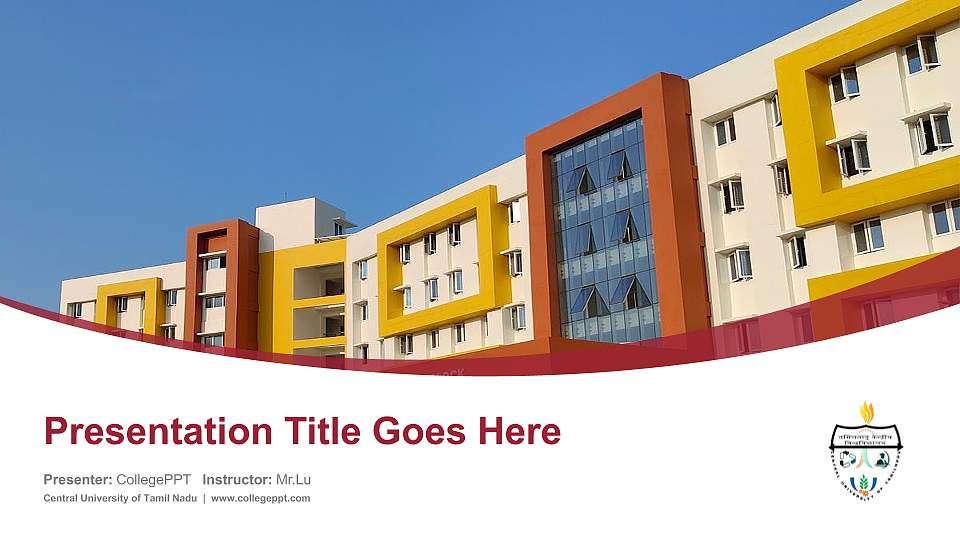 Central University of Tamil Nadu Course/Courseware Creation PPT Template16:9 ratio PPT effect preview image