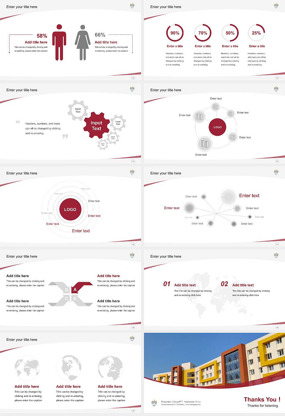 Central University of Tamil Nadu Course/Courseware Creation PPT Template16:9 ratio PPT effect preview image4