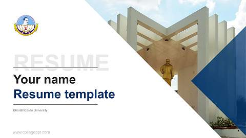 Bharathidasan University Resume PPT Template