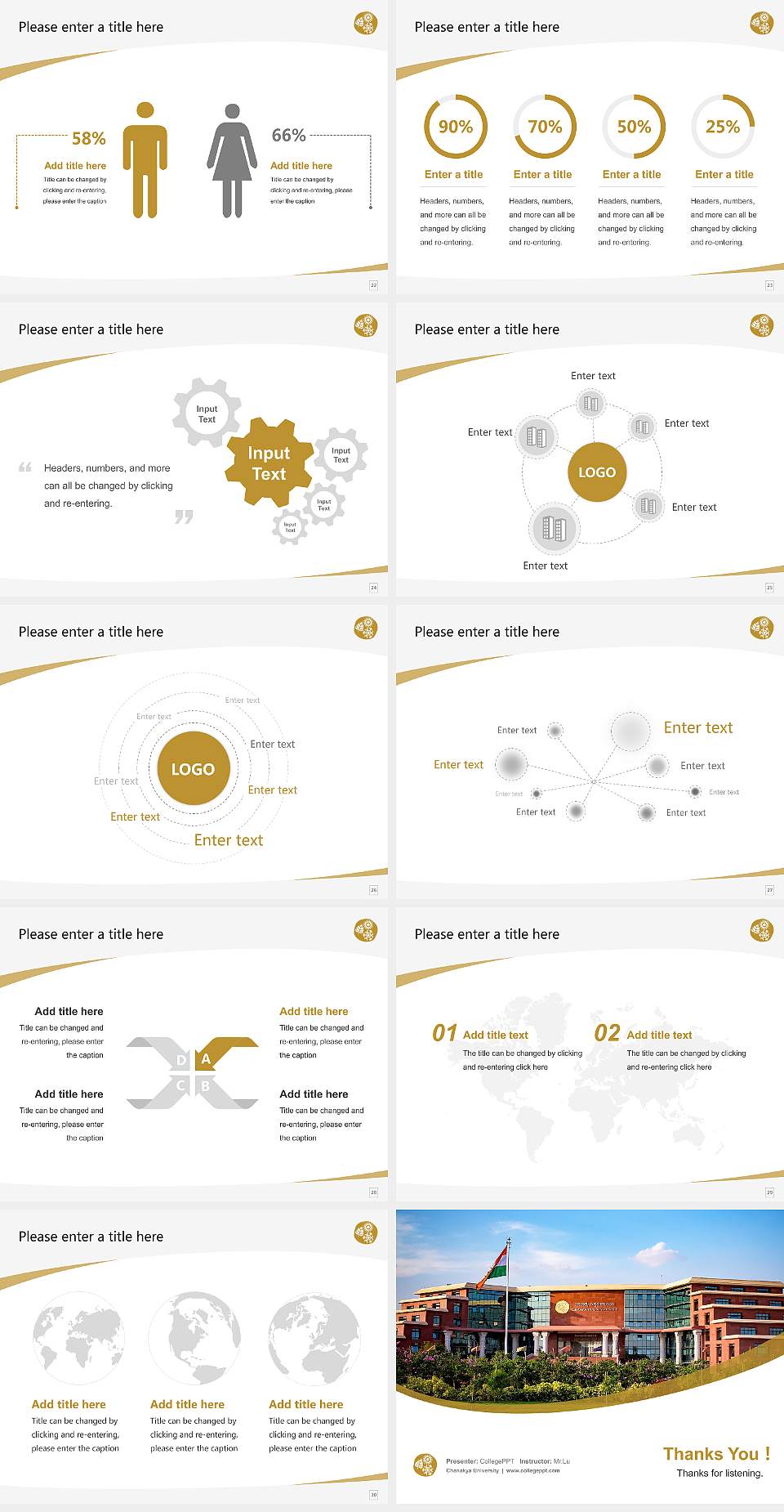 Chanakya University Course/Courseware Creation PPT Template4:3 ratio PPT effect preview image4