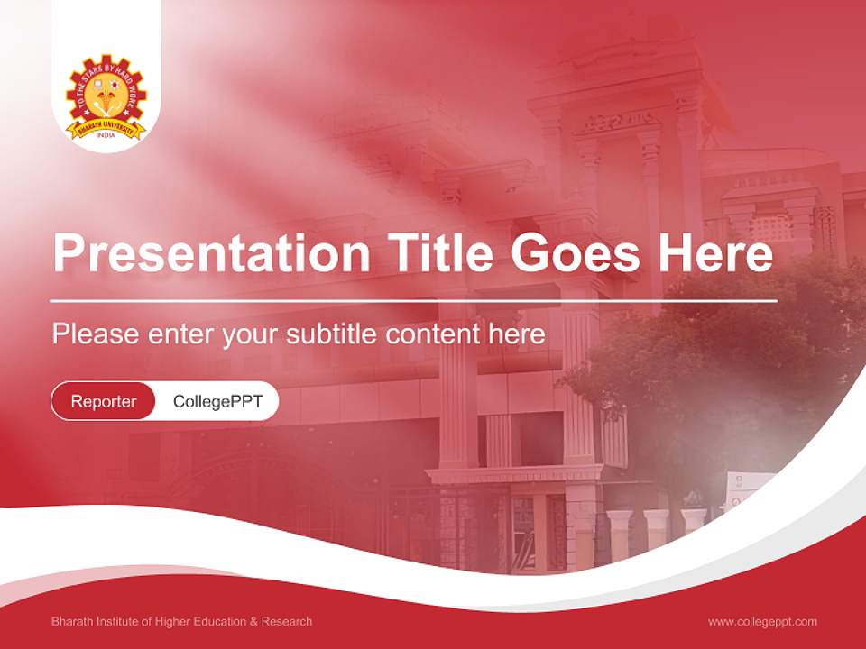 Bharath Institute of Higher Education & Research Lecture Sharing and Networking Event PPT Template4:3 ratio PPT effect preview image4