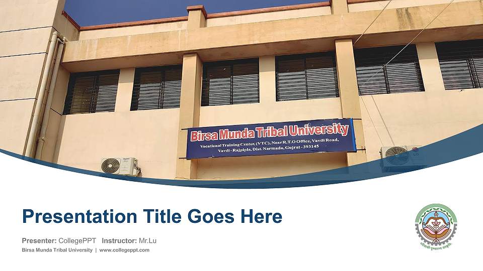 Birsa Munda Tribal University Course/Courseware Creation PPT Template16:9 ratio PPT effect preview image
