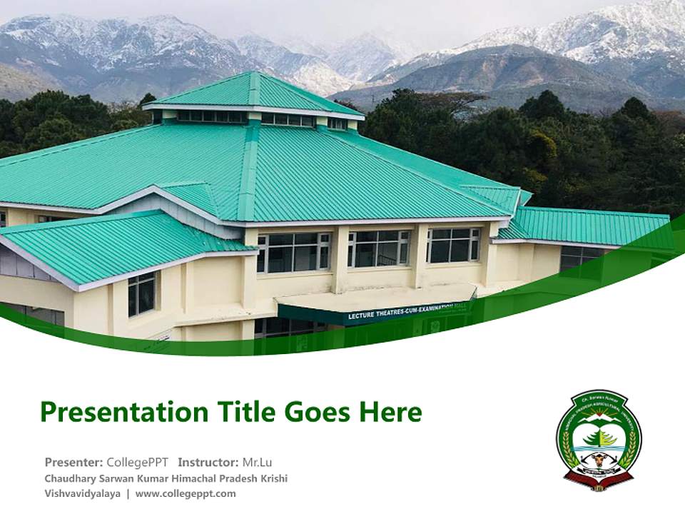 Chaudhary Sarwan Kumar Himachal Pradesh Krishi Vishvavidyalaya Course/Courseware Creation PPT Template4:3 ratio PPT effect preview image5