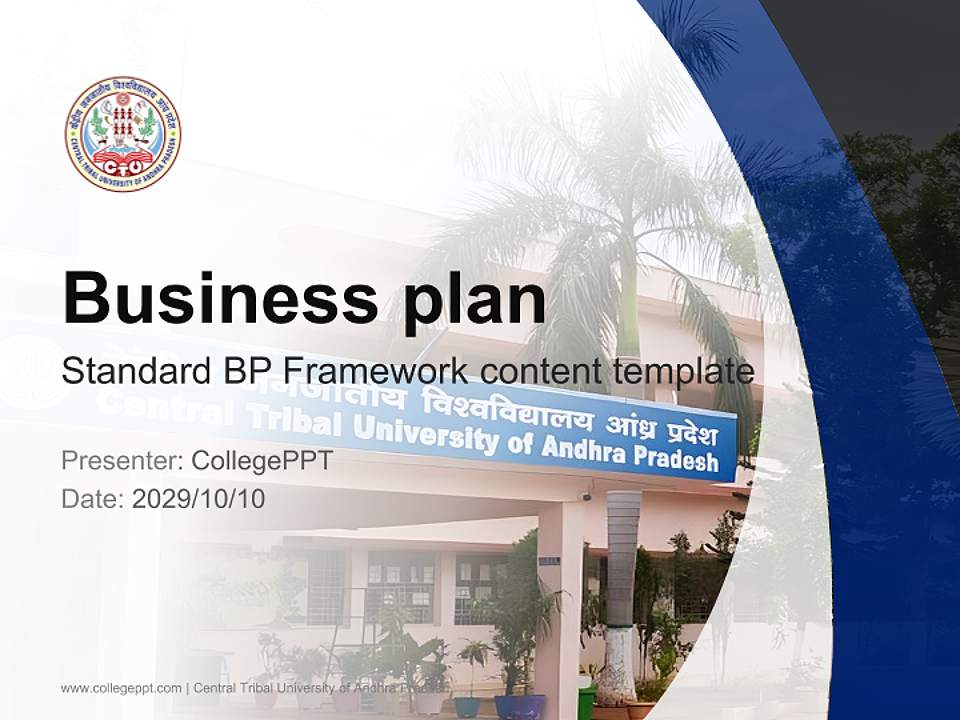 Central Tribal University of Andhra Pradesh Competition/Entrepreneurship Contest PPT Template4:3 ratio PPT effect preview image9