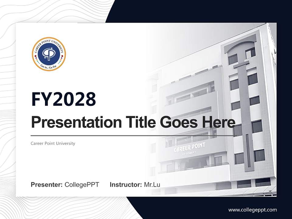 Career Point University Academic Presentation/Research Findings Report PPT Template4:3 ratio PPT effect preview image5
