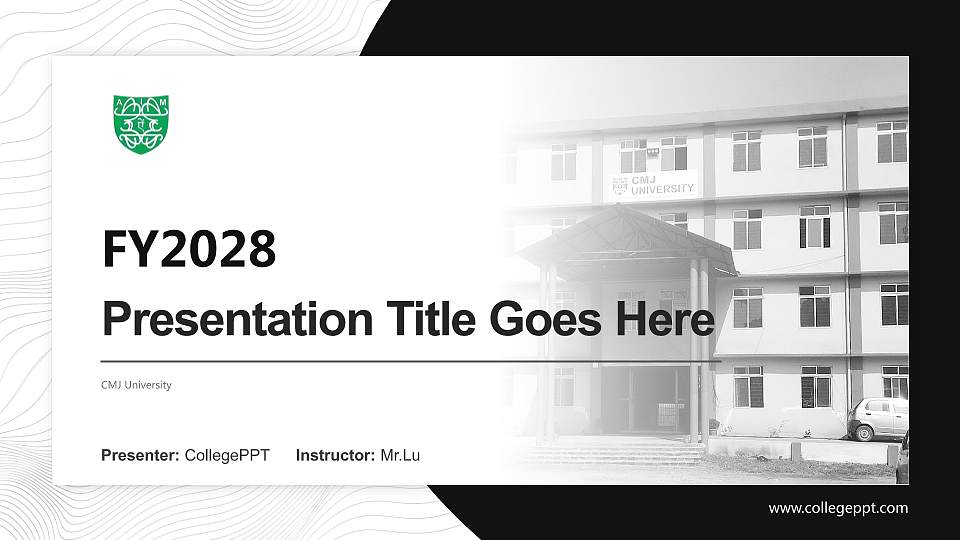 CMJ University Academic Presentation/Research Findings Report PPT Template16:9 ratio PPT effect preview image