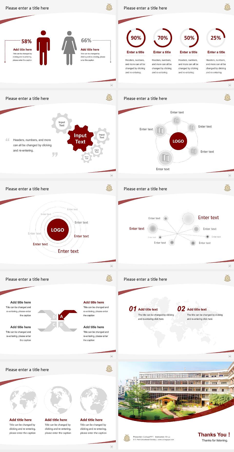 D.Y. Patil Educational Society Course/Courseware Creation PPT Template4:3 ratio PPT effect preview image4