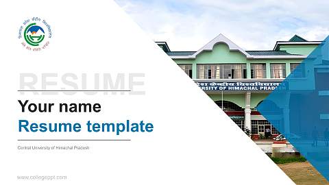 Central University of Himachal Pradesh Resume PPT Template