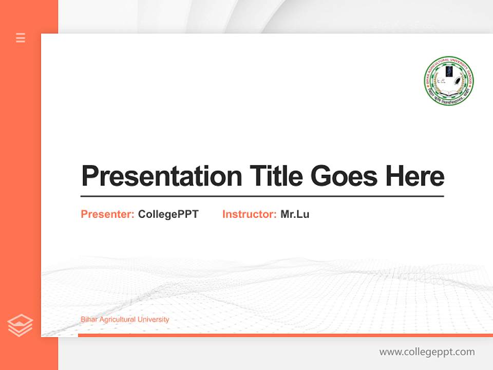 Bihar Agricultural University Thesis Proposal/Graduation Defense PPT Template4:3 ratio PPT effect preview image5