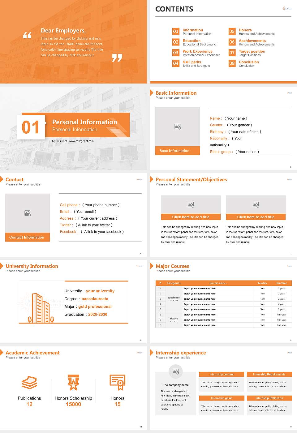 Chhatrapati Shivaji Maharaj University Resume PPT Template16:9 ratio PPT effect preview image2