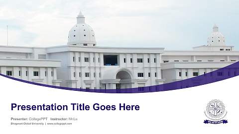 Bhagwant Global University Course/Courseware Creation PPT Template