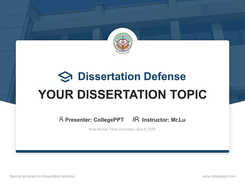 Birsa Munda Tribal University Graduation Thesis Defense PPT Template4:3 ratio PPT effect preview image7