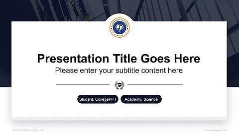Career Point University, Kota National Scholarship Defense PPT Template