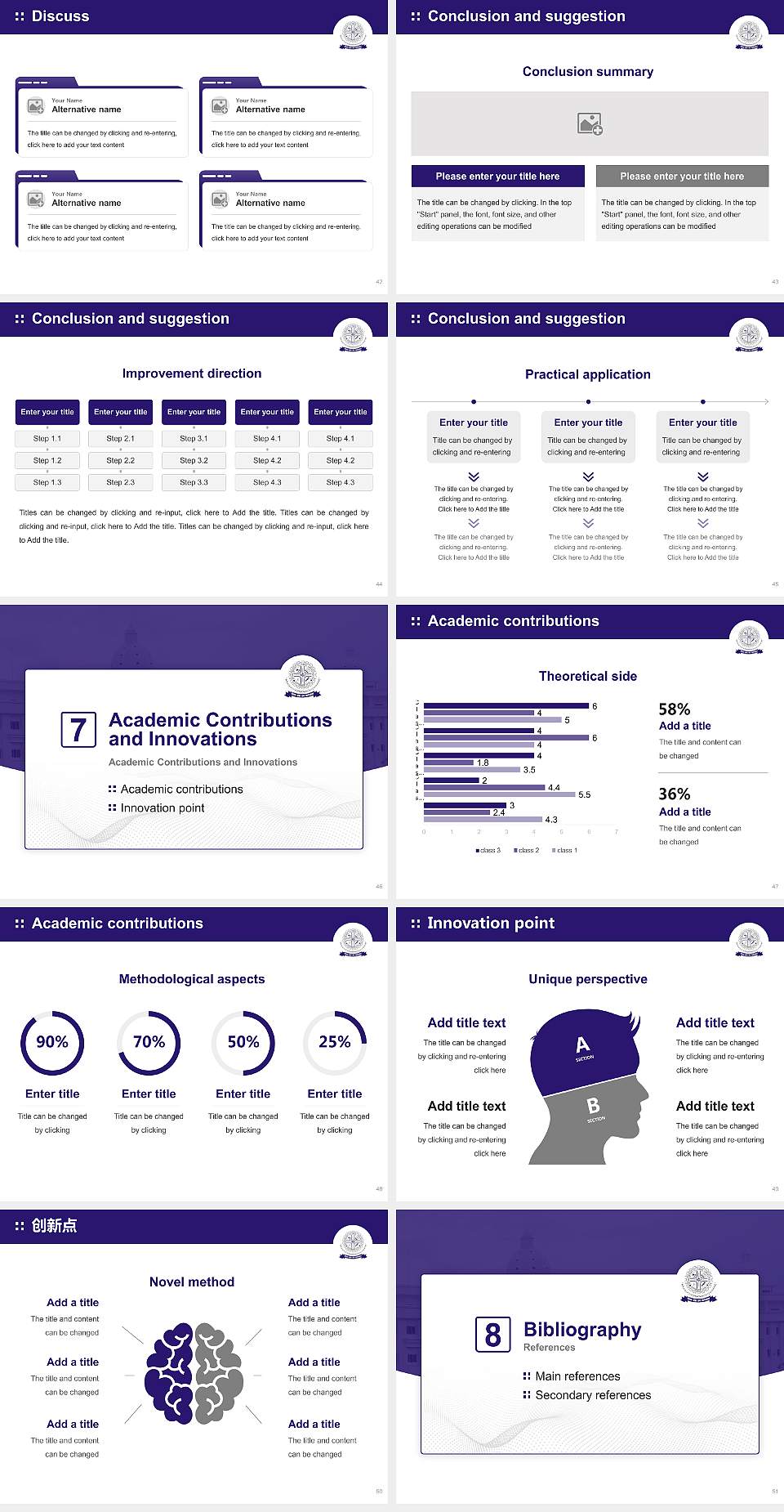 Bhagwant Global University Graduation Thesis Defense PPT Template4:3 ratio PPT effect preview image6