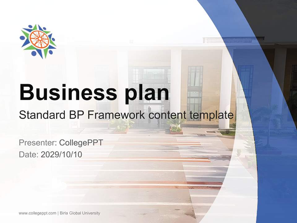 Birla Global University Competition/Entrepreneurship Contest PPT Template4:3 ratio PPT effect preview image9