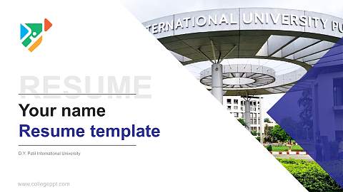 D.Y. Patil International University Resume PPT Template