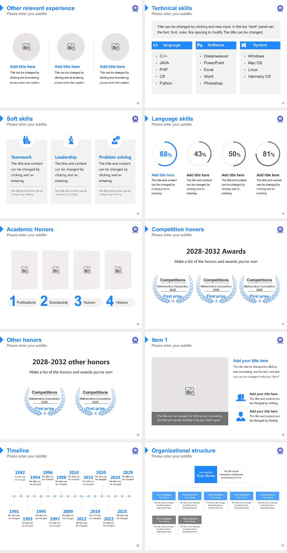 Bhattadev University Resume PPT Template4:3 ratio PPT effect preview image3