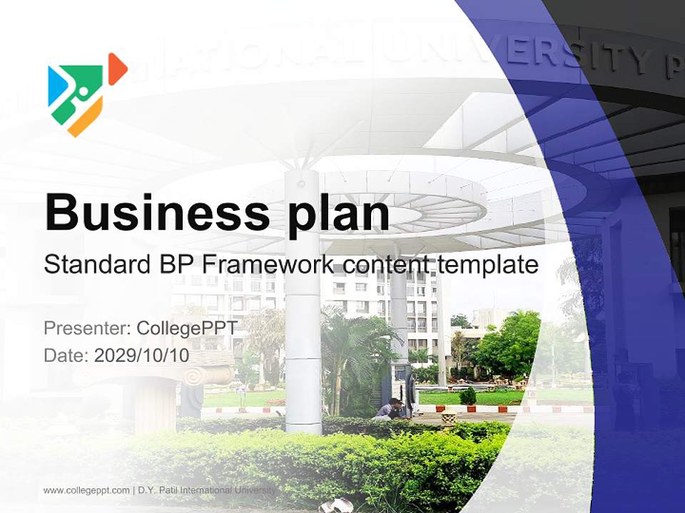 D.Y. Patil International University Competition/Entrepreneurship Contest PPT Template4:3 ratio PPT effect preview image9