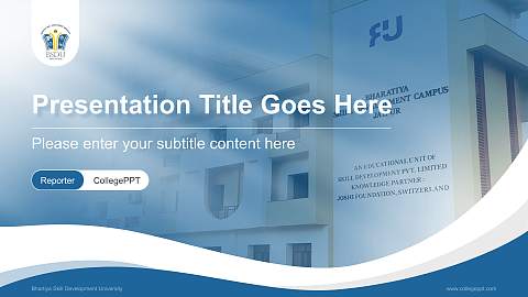 Bhartiya Skill Development University Lecture Sharing and Networking Event PPT Template