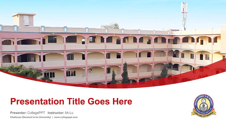 Chaitanya (Deemed to be University) Course/Courseware Creation PPT Template16:9 ratio PPT effect preview image