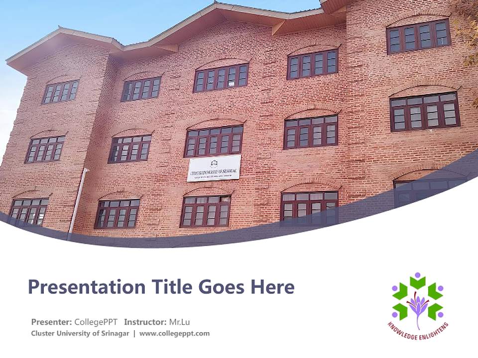 Cluster University of Srinagar Course/Courseware Creation PPT Template4:3 ratio PPT effect preview image5
