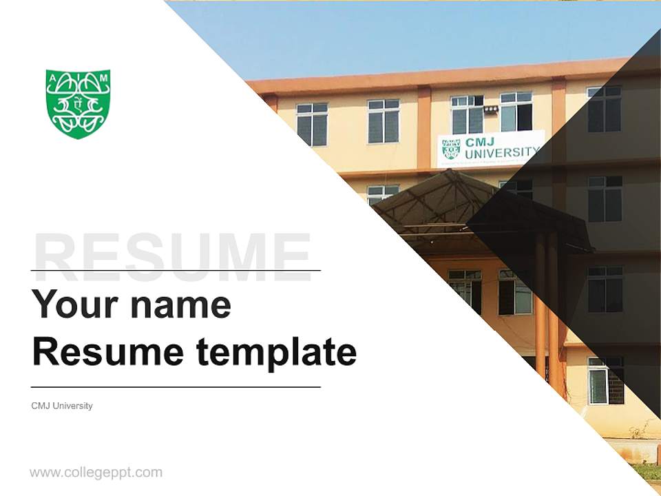 CMJ University Resume PPT Template4:3 ratio PPT effect preview image5