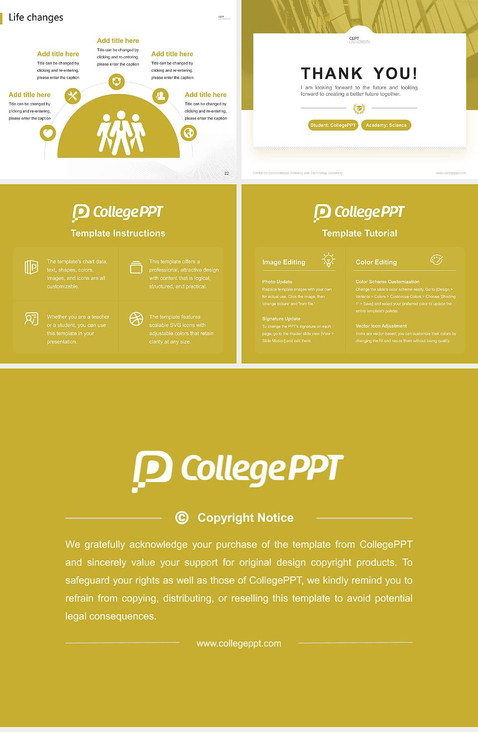 Centre for Environmental Planning and Technology University National Scholarship Defense PPT Template4:3 ratio PPT effect preview image4
