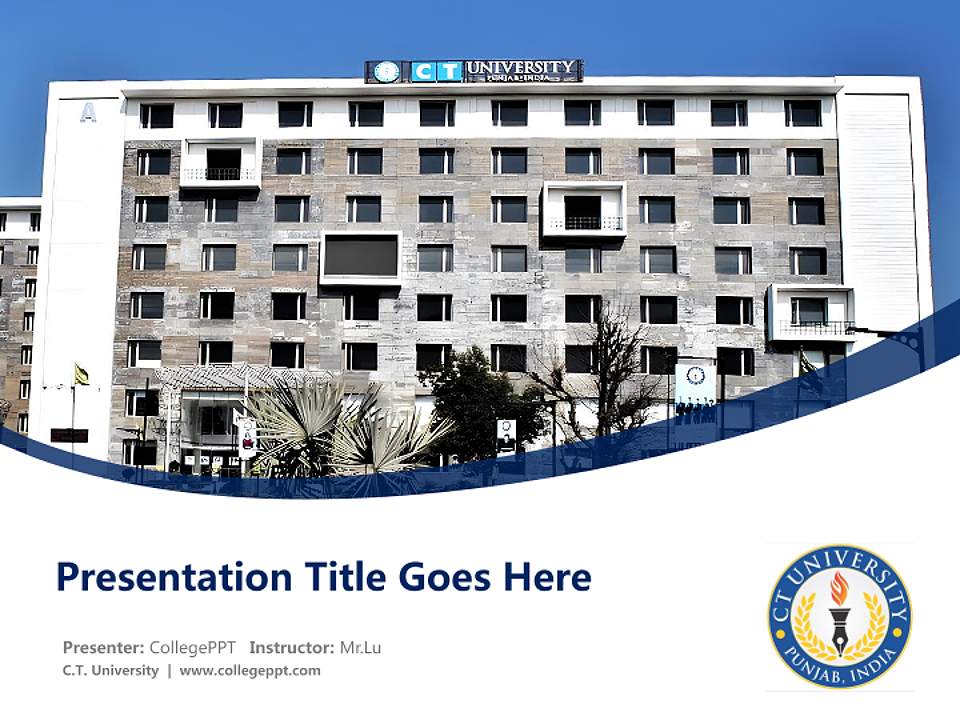 C.T. University Course/Courseware Creation PPT Template4:3 ratio PPT effect preview image5