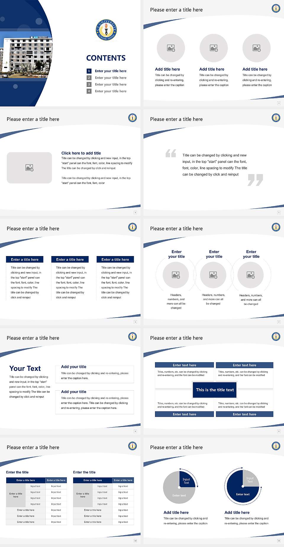 C.T. University Course/Courseware Creation PPT Template4:3 ratio PPT effect preview image2