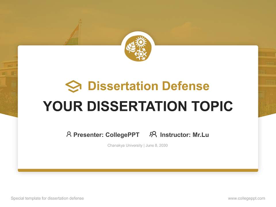 Chanakya University Graduation Thesis Defense PPT Template4:3 ratio PPT effect preview image7