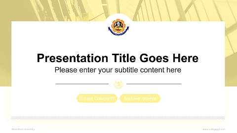 Bharathiar University National Scholarship Defense PPT Template