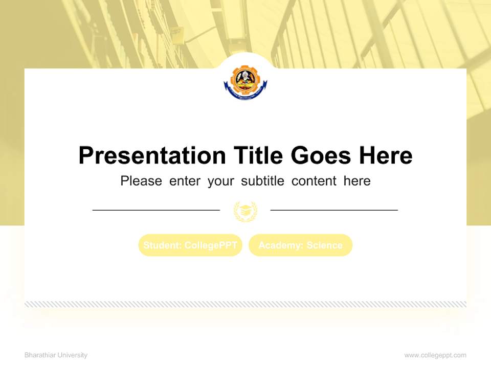 Bharathiar University National Scholarship Defense PPT Template4:3 ratio PPT effect preview image4