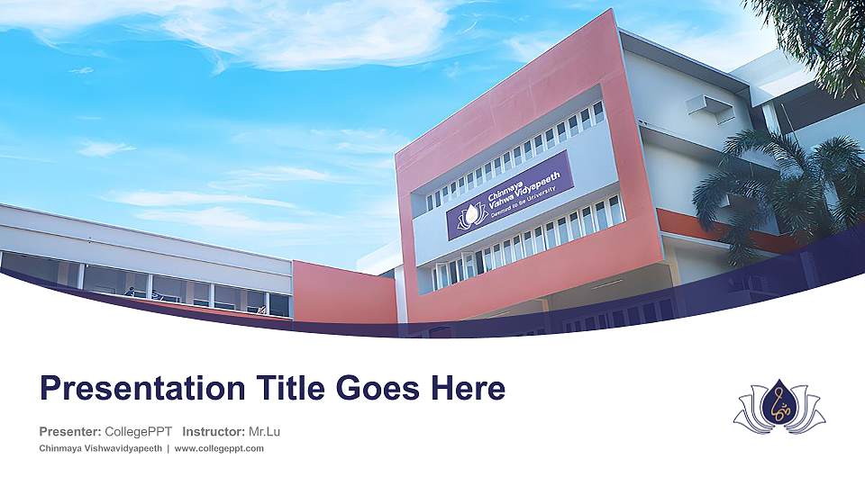 Chinmaya Vishwavidyapeeth Course/Courseware Creation PPT Template16:9 ratio PPT effect preview image